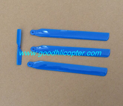 wltoys-v931-AS350-XK-K123 helicopter parts Main blades + Tail blade (blue color)